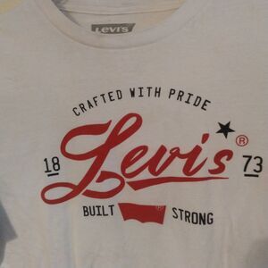 Levis Mens Crafted with Pride T-Shirt Color: White Size: L